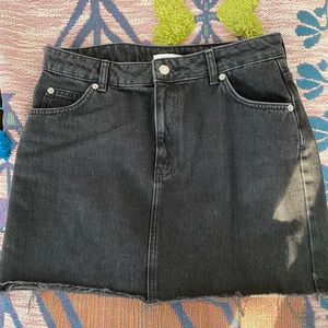 TopShop black/grey denim skirt